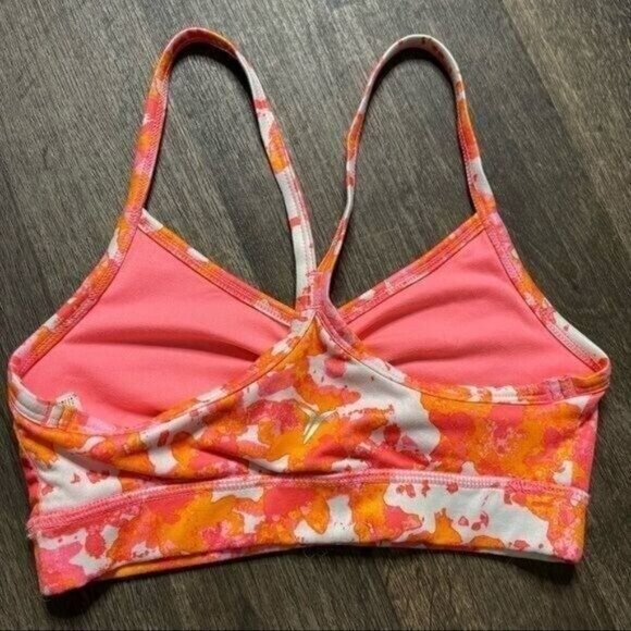 Old Navy Orange & White Light Support Sports Bra Size XS - Picture 6 of 9